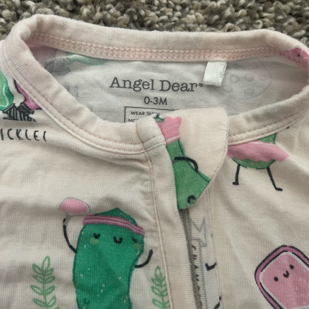 Angel Dear Baby Pickleball Bamboo Pajamas Size 0-3 Months - Picture 2 of 6